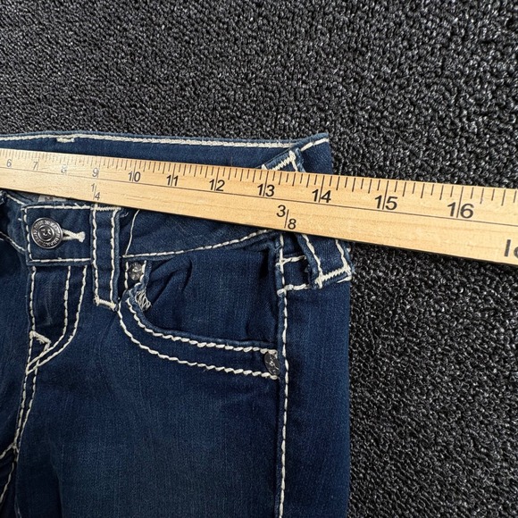 True Religion Section Skinny Jeans Womens 26 Contrast Stitching low rise Y2K - Picture 7 of 7